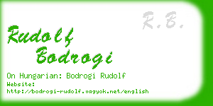 rudolf bodrogi business card